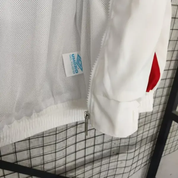 Englang white retro windbreaker jacket