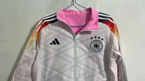 Germany white pink reversible windbreaker jacket