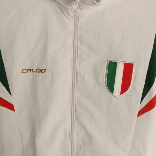 Italy Retro Style white windbreaker jacket