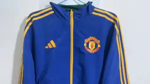 Man U blue green reversible windbreaker jacket