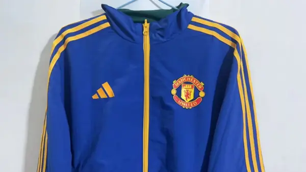 Man U blue green reversible windbreaker jacket