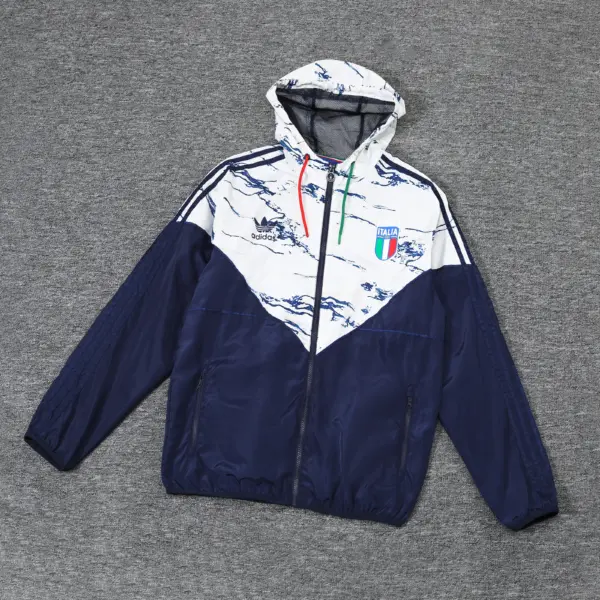 Italy white and blue windbreaker jacket
