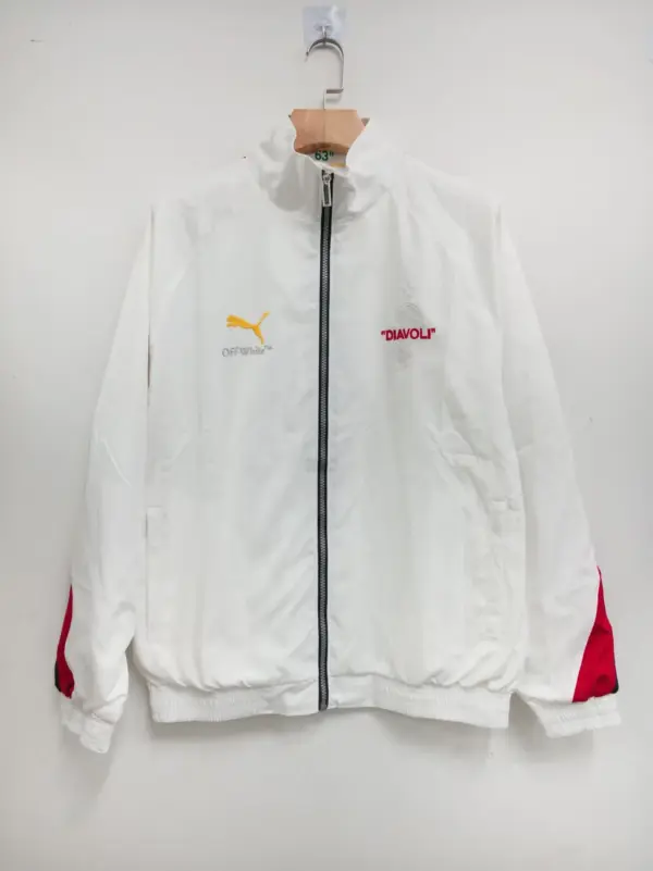AC milan white windbreaker jacket
