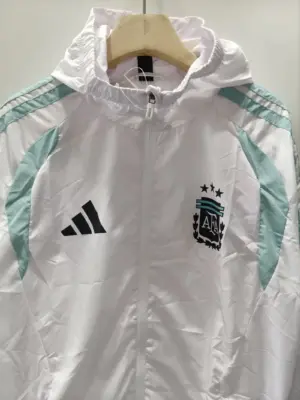 Argentina 2026 white windbreaker jacket