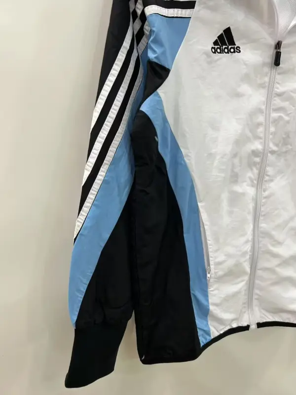 Real Madrid white black windbreaker jacket