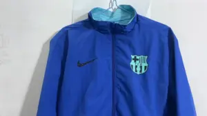 b- blue green reversible windbreaker jacket