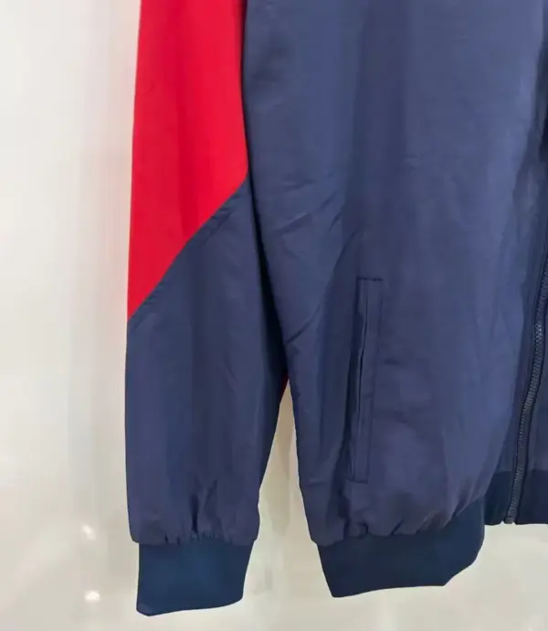 B- red blue windbreaker jacket