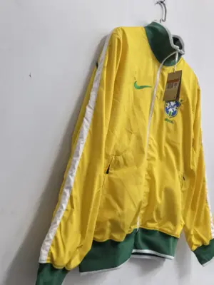 Brazil yellow windbreaker jacket
