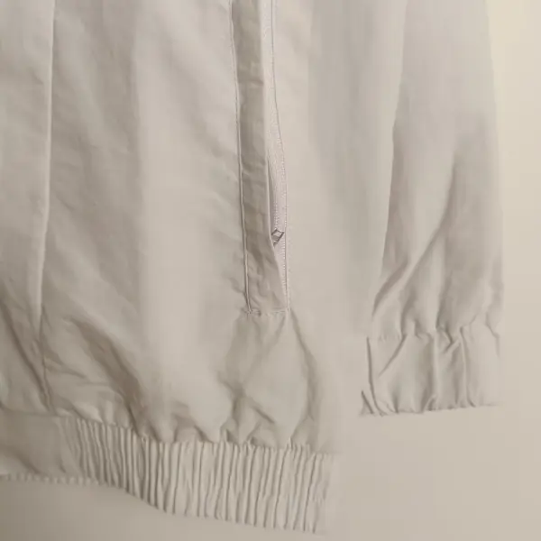 Italy Retro Style white windbreaker jacket