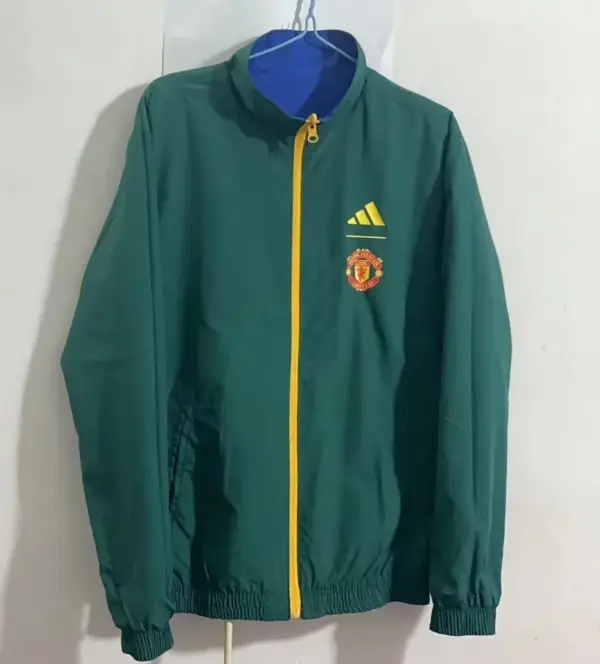 Man U blue green reversible windbreaker jacket