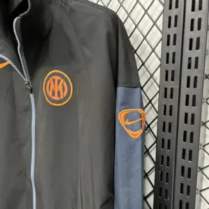 Inter black windbreaker jacket