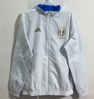 Italy blue white reversible windbreaker jacket