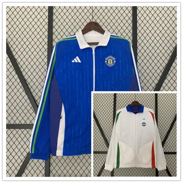 Man U blue white reversible jakcet