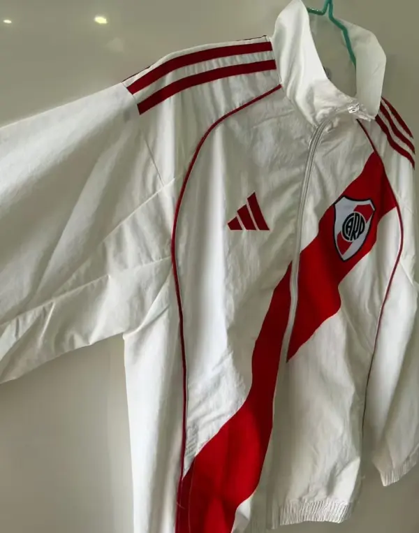 river plate white windbreaker jacket
