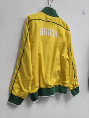 Brazil yellow windbreaker jacket