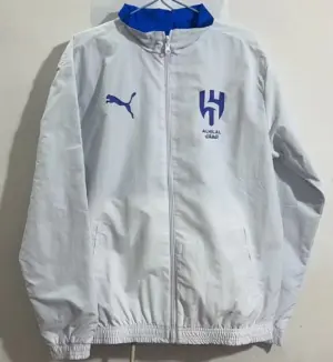 al hilal blue white reversible windbreaker jacket