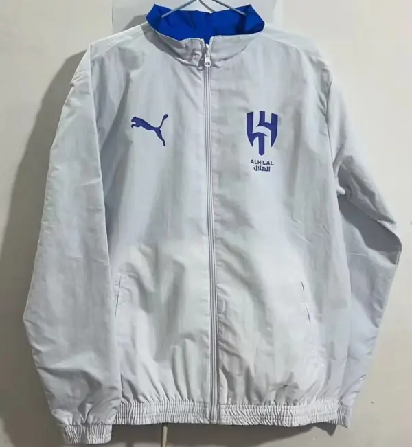 al hilal blue white reversible windbreaker jacket