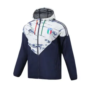 Italy white and blue windbreaker jacket