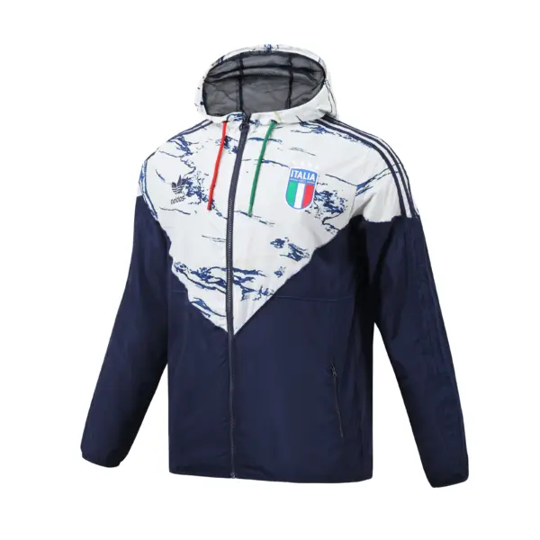 Italy white and blue windbreaker jacket