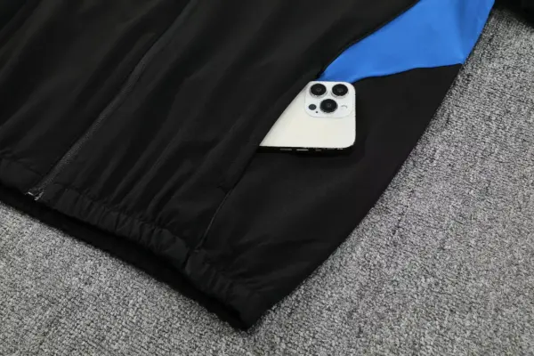 Man U black windbreaker jacket and pants