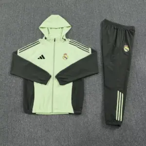 Real Madrid green windbreaker jacket and pants