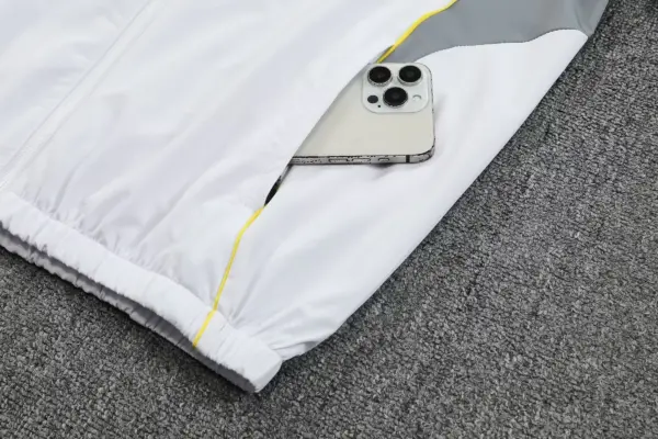 Real Madrid white windbreaker jacket and pants