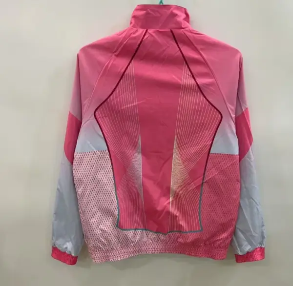 B-- pink green reversible windbreaker jacket