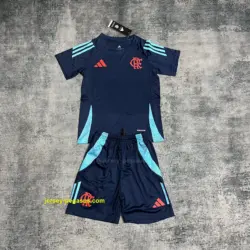 Kids 2025-26 Flamengo Training Wear Dark Blue Jersey