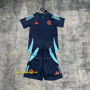 Kids 2025-26 Flamengo Training Wear Dark Blue Jersey