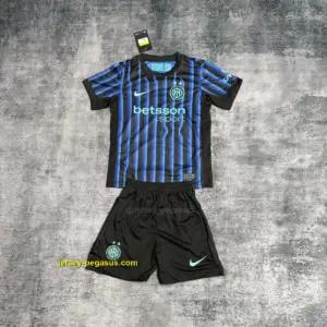 Kids 2025-26 Inter Milan Home Jersey
