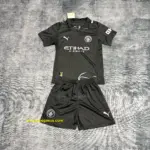 Kids 2025-26 Manchester City Black Jersey