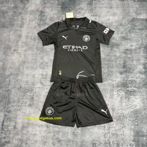 Kids 2025-26 Manchester City Black Jersey