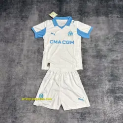 Kids 2025-26 Marseille Home Jersey