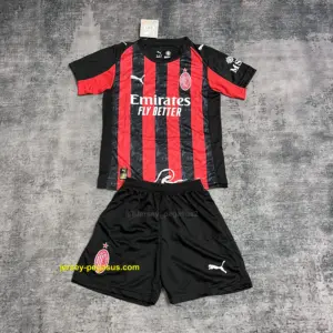 Children's Clothing 2025-26 AC Milan Home Jersey