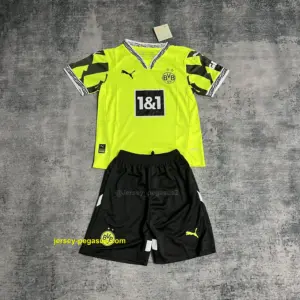Children's clothing 2025-26 Dortmund fluorescent green jersey
