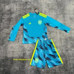 Kids long-sleeved 2026 Spain goalkeeper jersey
