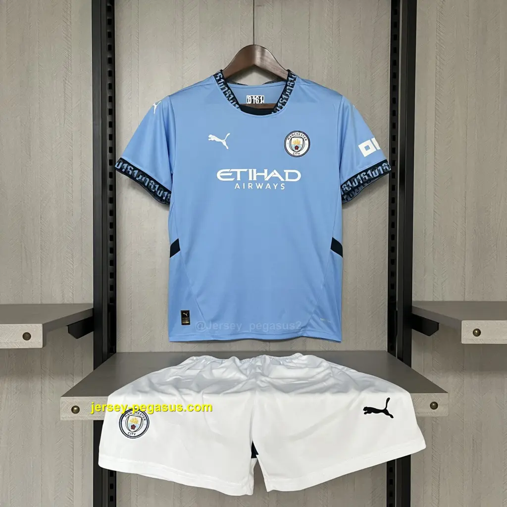 Kids 2024-25 Manchester City Home Jersey
