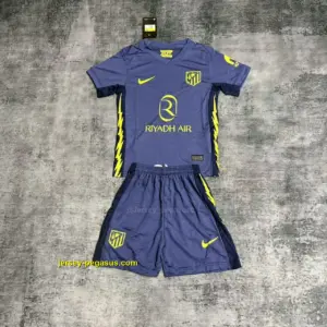 Kids 2025-26 Atletico Madrid Away Jersey