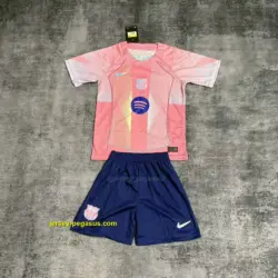 Kids 2025-26 Barcelona Pink Jersey