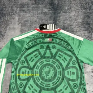 Kids long-sleeved 2026 Mexico home jersey