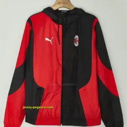 AC milan red black windbreaker jacket