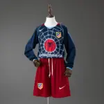 Atletico Madrid Away Retro Long-Sleeve Kids Kit Jersey