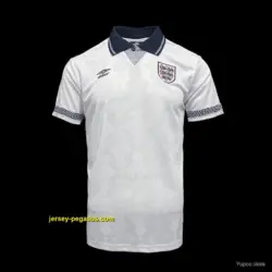 Retro 1990 England Home Soccer Jersey