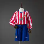 Atletico Madrid Home Retro Long Sleeve Kids Kit Jersey