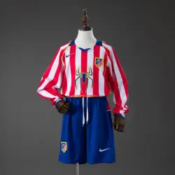 Atletico Madrid Home Retro Long Sleeve Kids Kit Jersey