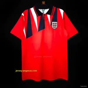 Retro 1992 England Away Red Jersey