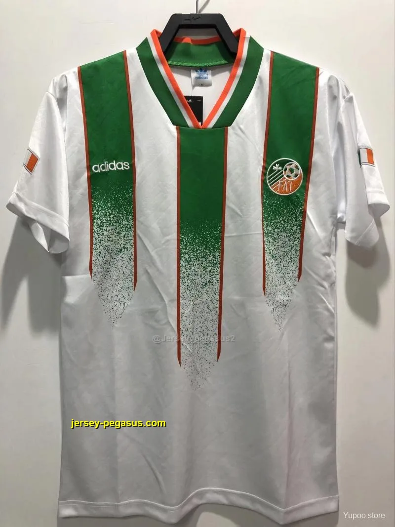 Retro 1994 Ireland Away White Soccer Jersey Retro 1994 Ireland Away White Soccer Jersey