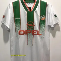 Retro 1994 Ireland Away White With OPEL Sponpsor Soccer Jersey