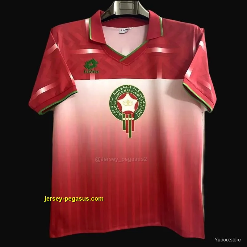 Retro 1994 Morocco Home Red Jersey Retro 1994 Morocco Home Red Jersey