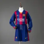 Barcelona Home Retro Long-Sleeve Kids Kit Jersey